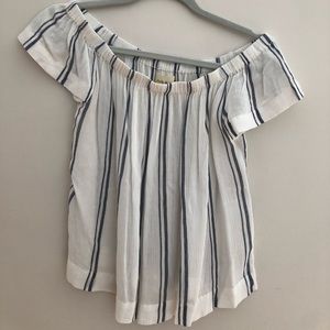 Off the shoulder white top